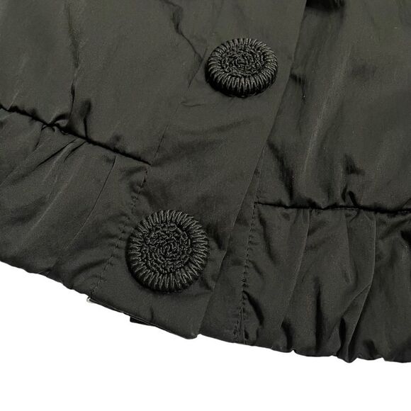 Bizz Half Sleeve Button-up Jacket Black Ruffle - Picture 4 of 12